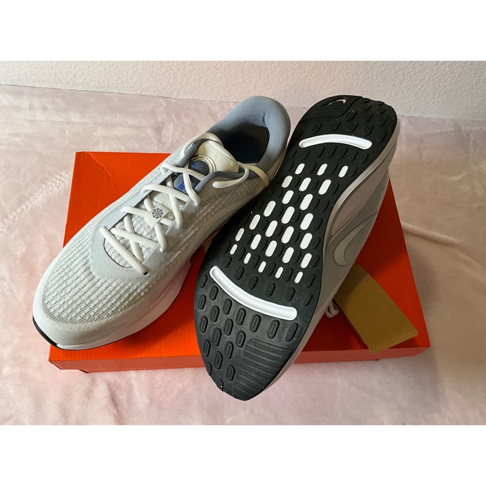 Nike Journey Run White Metallic Silver Black Mens 11.5 Running Shoes FN0228-104 - Picture 4 of 6